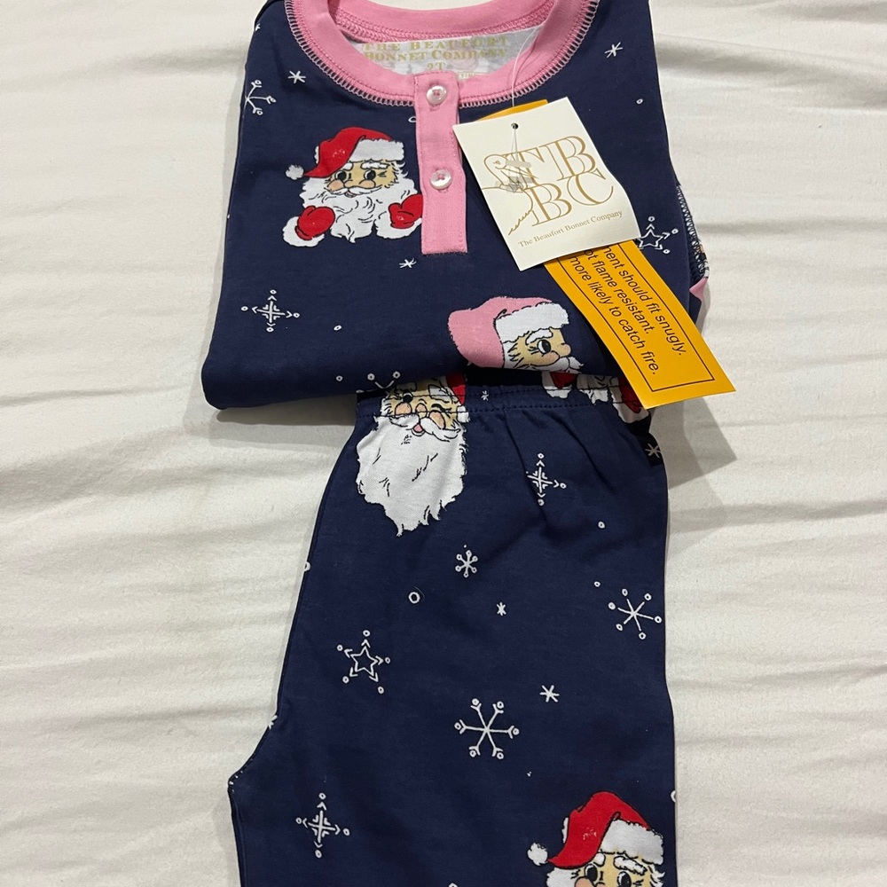 Tbbc the beaufort bonnets company Sara Jane sweet dream set dear santa size 2t
